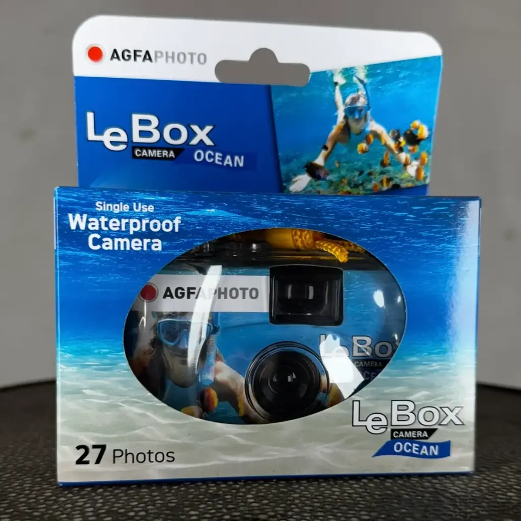 Agfa Photo LeBox Ocean 35mm Waterproof Disposable Camera, 27 Exposure